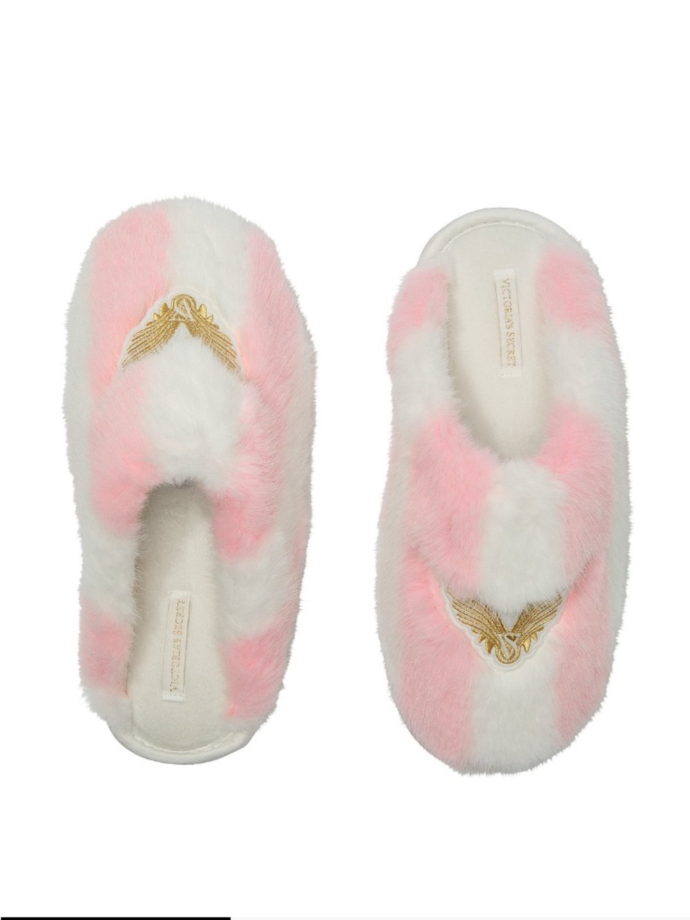 ✨Victoria’s Secret Luxe Plush Closed Toe Slippers Fashion Show wings sz L NWT
